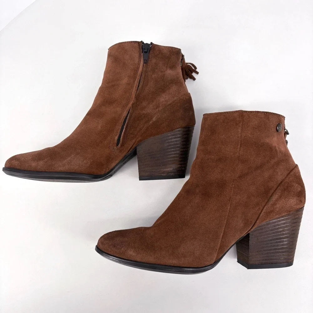 PAUL GREEN Jada Brown Suede Ankle Boots 8